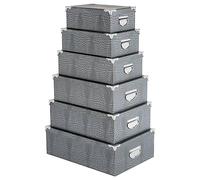 5five - 6 boîtes coin métal croco gris