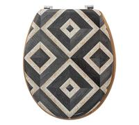 5five - abattant WC Noir et Beige Canvas