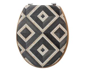 5five - abattant WC Noir et Beige Canvas