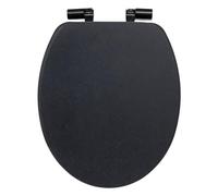 Paris Prix – Siège de toilette ONYX – À chute lente, en bois – Ardoise – 37,5 x 49,9 x 5,2 cm