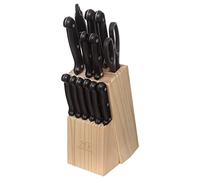 5five - bloc 11 couteaux avec aiguisoir/ciseaux essentiel black