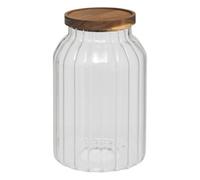 5five - bocal harmony 3l en verre et acacia