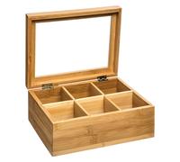 5five Boîte à thé en bambou à 6 compartiments