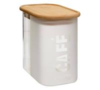 5Five - Boîte de Conservation GLASSY Transparent en Bambou et Verre Borosilicate - 875ml - 13x9x13,3cm - Rangement Alimentaire, Accessoire Cuisine