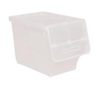 5five - Boîte de Rangement 24 Litres en Plastique Transparent - Empilable avec Ouverture Frontale Pratique