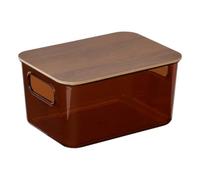 5five - boîte de rangement avec couvercle lycia 2,2l acajou