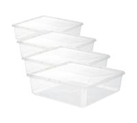 5five - boîte en plastique transparente simply+ 6,2l (Lot de 4)