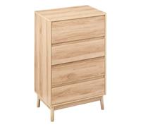 5five Commode Abana 4 tiroirs – Effet chêne naturel