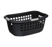 5five - Corbeille à Linge Hugger 51L Gris - Trous d'Aération - Léger - Poignées Ergonomiques Portage Facile - Panier de Rangement Plastique