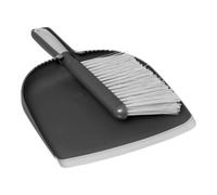 5five - Ensemble Pelle et Balayette Plastique Gris - Dents de Nettoyage Brosse - Bande en Caoutchouc Ramassage Facile - Entretien Ménager