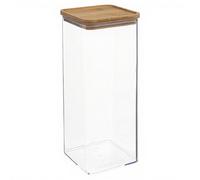 5five Eske Boîte de conservation alimentaire carrée 2 L - Bambou naturel et polystyrène - L 10,4 x l 10,4 x H 27,5 cm
