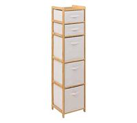 5five - étagère avec 5 paniers Tidy Box en Bambou Marron