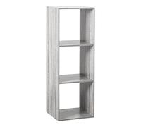 Atmosphera – Étagère colonne modulable Mix'n'Modul – 3 cases, effet chêne gris, H 100,5 cm