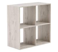 5five - Étagère Cube Mix 'n Modul, 4 Cases, Effet Chêne Gris, 67,5 x 32 x 67,5 cm - Rangement Modulable pour Salon, Chambre, Bureau