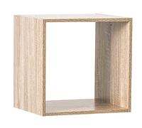 5five - Étagère Cube Mix'N'Modul Effet Bois Naturel, 34,5 x 32 x 34,5 cm, Modulable - pour Salon, Chambre, Bureau