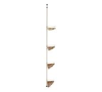5five - étagère de douche télescopique argileo angle 4 niveaux beige
