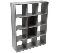 5Five Étagère en Bois 12 Cases Mix Coloris Gris