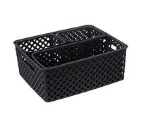 Five Simply Smart - Lot de 4 paniers de rangement Folk 36 cm - Anthracite