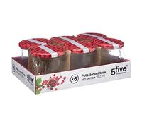 FIVE Simply Smart – Pots de confiture Vintage 280 ml Transparent – Lot de 6