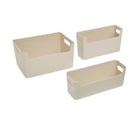 5five - organiseur essentiels l25,4/25,5/26,3cm beige 3 pièces