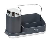 Organiseur évier avec distributeur 300ml ""Néo"" gris - 5 five simply smart