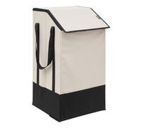 5Five - Panier à Linge Beige en Polyester et Carton - 45l - 32x30x57cm - Organisateur, Corbeille, Accessoire Pratique pour Salle de Bain ou Buanderie