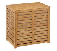 5five Simply Smart | Panier à linge - Sicela - 100 L - Bambou - Moderne et fonctionnel - Avec couvercle et 2 compartiments