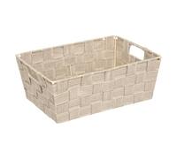5Five - Panier de Rangement LISE Beige en Polyester et Acier - 5l - 28x20x11cm - Organisateur Maison, Boîte Rangement Polyvalente, Accessoire Pratique
