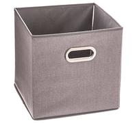 JJA Boîte de rangement pliable Mix 31 x 31 cm Gris clair chiné
