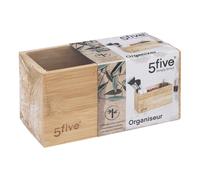5five Petit plateau de rangement rectangulaire en bambou