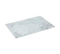 5five - Planche à Découper en Verre Effet Marbre - Blanche - 30 x 20 cm - Multi-Usage, Anti-Rayures - Pour Cuisine, Protège Plan de Travail