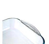 Five - Plat rectangulaire en verre 40 x 25 cm transparent