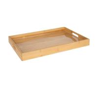 5five - Plateau de Service en Bambou 46 x 30 cm Avec Poignées - Pour Cuisine, Salon, Décoration