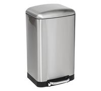 5Five - Poubelle de Cuisine Ariane 20L en Métal Inox - Seau Amovible et Poignée Arrière - Fermeture Silencieuse