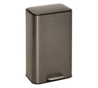 5five - poubelle rectangulaire à pédale delta 30l carbone