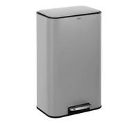 5five - poubelle rectangulaire à pédale delta 30l gris