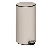 5five - Poubelle Ronde Delta 30L Métal Argile Fermeture Douce Silencieuse Filtre Anti-odeur Nettoyage Facile Seau Amovible Ouverture 90° Poignée Arrière