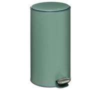 5five - Poubelle Ronde Delta 30L Métal Vert Fermeture Douce Silencieuse Filtre Anti-odeur Nettoyage Facile Seau Amovible Ouverture 90° Poignée Arrière