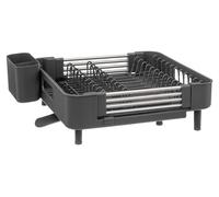 5five Simply Smart Égouttoir extensible Etira pour 12 assiettes, séchoir, plastique, acier inoxydable, gris, 189602