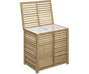 5five Simply Smart | Panier à linge - Sicela - 100 L - Bambou - Moderne et fonctionnel - Avec couvercle et 2 compartiments