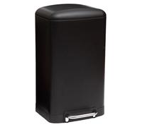 5five Simply Smart Poubelle à pédale Ariane, Poubelle, acier inoxydable, plastique, noir, 30 L, 133684