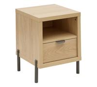 5five - table de chevet alvo rectangulaire 39,5x40,5cm 1 tiroir beige
