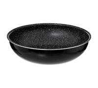 5five - Wok Amovible Noir Effet Pierre 28 cm, Aluminium, Antiadhésif, Tous Feux dont Induction - Pour Cuisine, Poêle