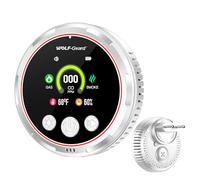 5IN1 Détecteur de fumée et de monoxyde de Carbone à Broche et Combinaison de gaz Naturel Combustible, Batterie de Secours, Capteur de température et d'humidité pour la Maison hôtel RV HD13 (1, White)