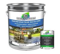 DB Rénovation Vernis de protection sol béton, pierre pour Terrasse, façade - Imperméabilisant, Hydrofuge, Anti-tâche - Incolore 5 KG + 1L Diluant