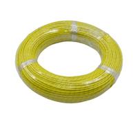 5M/30M Câble de cuivre résistant à 300C tressage isolant chaud élément chauffant par sol(Yellow-green; 10m; 0.5mm2 (20AWG))