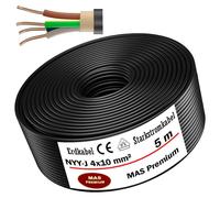 5m de câble de terre Câble de courant fort NYY-J 4x10 mm² Câble électrique OFC anneau