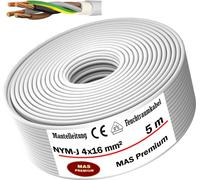5m de câble électrique pour locaux humides Câble sous gaine NYM-J 4x16 mm² Câble électrique