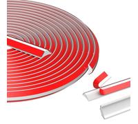 5M Moulure Adhésive PVC Blanc 12x9mm, Plinthe Flexible Autocollante pour Murs/Placards/Sols/Bains Cuneary