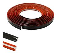 5M PVC Joint d'Étanchéité Autocollant Bordure de Finition Plan de Travail Cuisine Angle Mur, Joint Mur Intérieur Profil Finition Bande Finition Calfeutrage Moulure Plinthe,19mmx10mm Noir